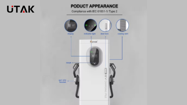 Double gun charging pile 60 kw electric car charger station