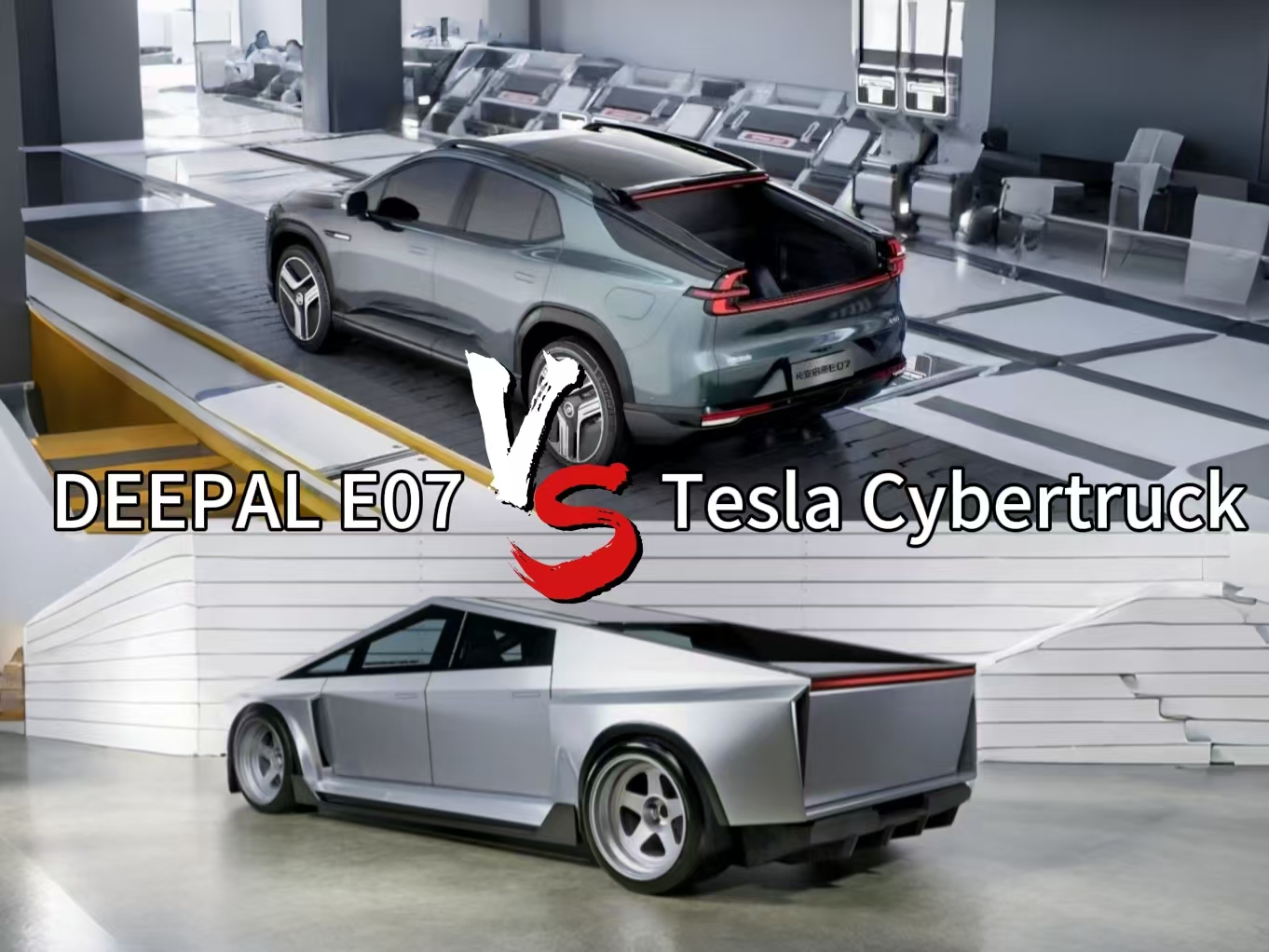 DEEPAL E07 vs. Tesla Cybertruck: A Futuristic Showdown